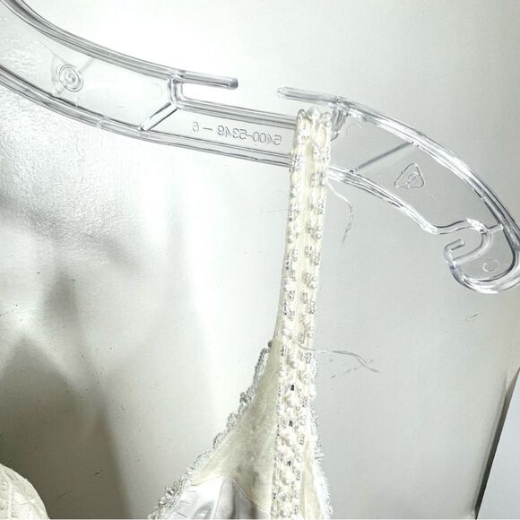 Maggie Sottero Dorian 8MS563 All-over Lace Beaded Straps Wedding Dress, Size 12 - Picture 9 of 16